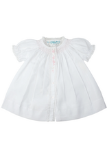Feltman Brothers Honeycomb Smocked Yoke Daygown, White