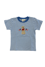 Luigi Navy Stripe Lab with American Flag SS Tshirt