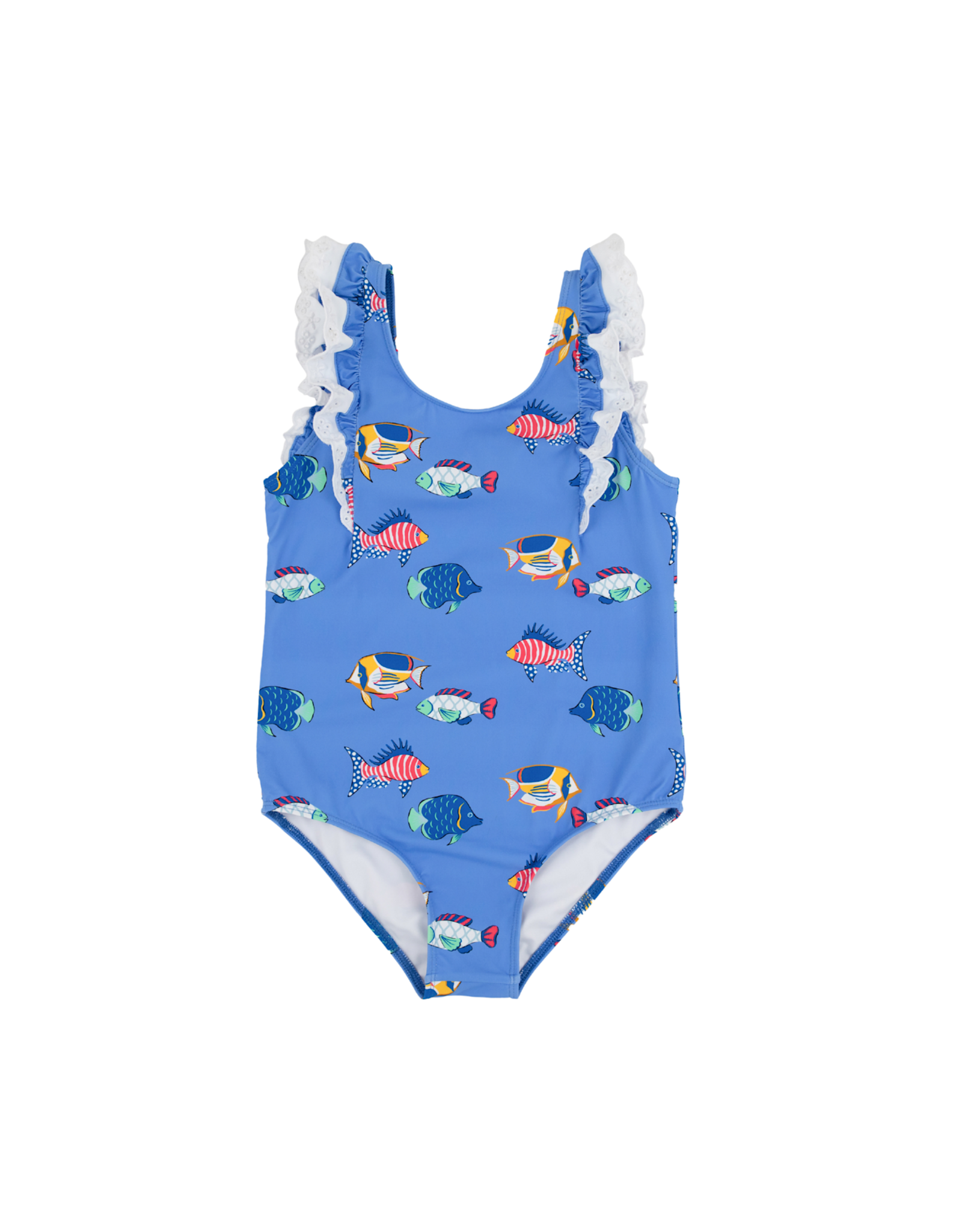 The Beaufort Bonnet Company Ruehling Ruffle Bathing Suit, Here Fishy Fishy