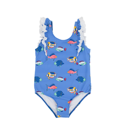 The Beaufort Bonnet Company Ruehling Ruffle Bathing Suit, Here Fishy Fishy