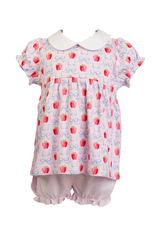 The Proper Peony Apple Blossom Short Sleeve Pima Bloomer Set *PRESALE*