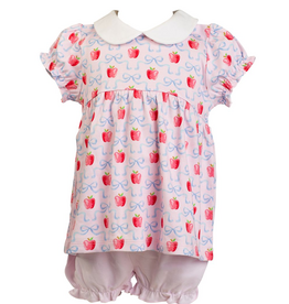 The Proper Peony Apple Blossom Short Sleeve Pima Bloomer Set *PRESALE*