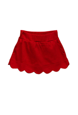 The Proper Peony Red Scallop Pima Skort *PRESALE*