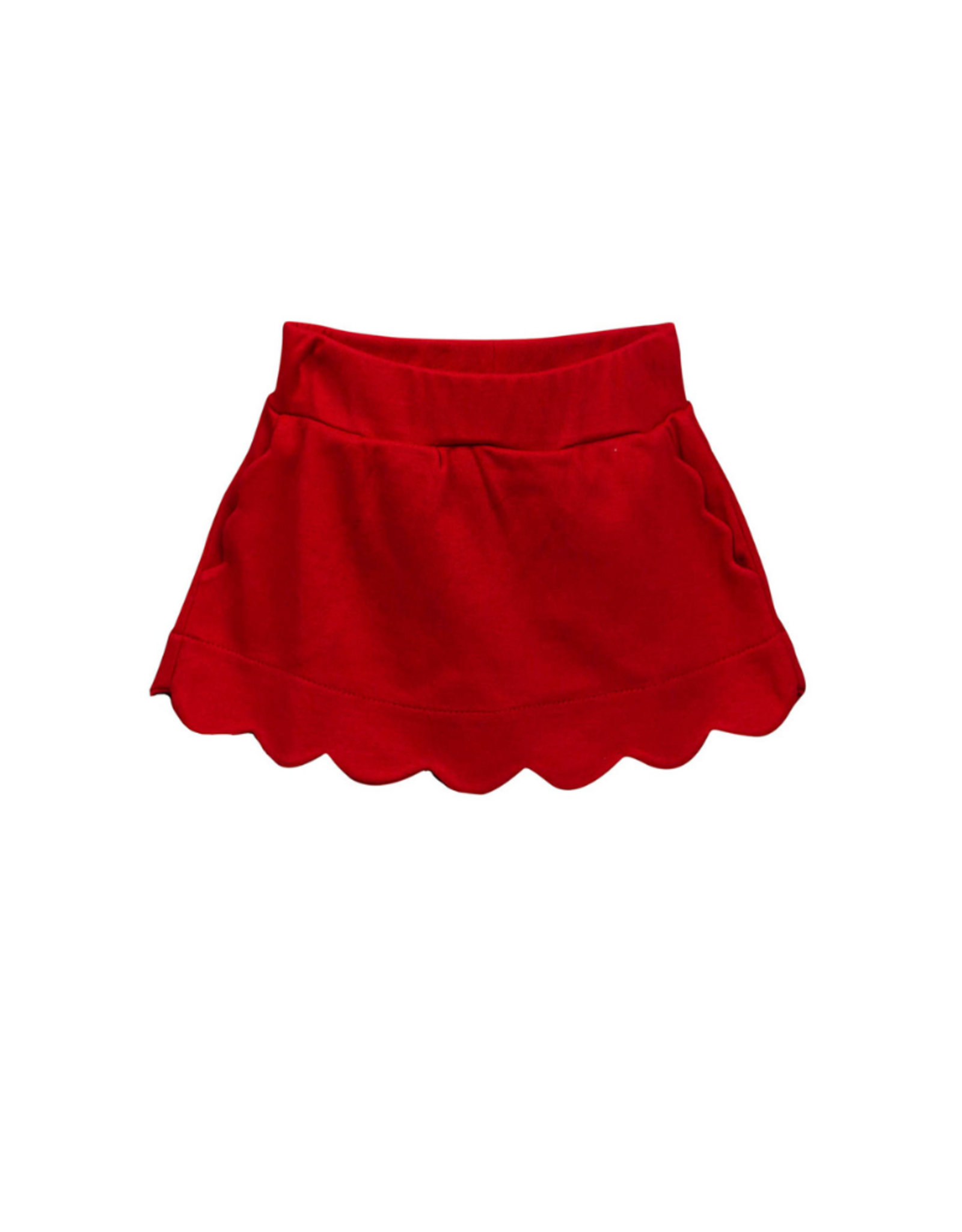The Proper Peony Red Scallop Pima Skort *PRESALE*