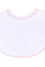 Magnolia Baby Baby Joy Pink Crochet Trim Bib