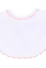 Magnolia Baby Baby Joy Pink Crochet Trim Bib