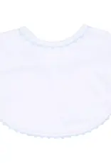 Magnolia Baby Baby Joy Blue Crochet Trim Bib