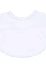 Magnolia Baby Baby Joy Blue Crochet Trim Bib