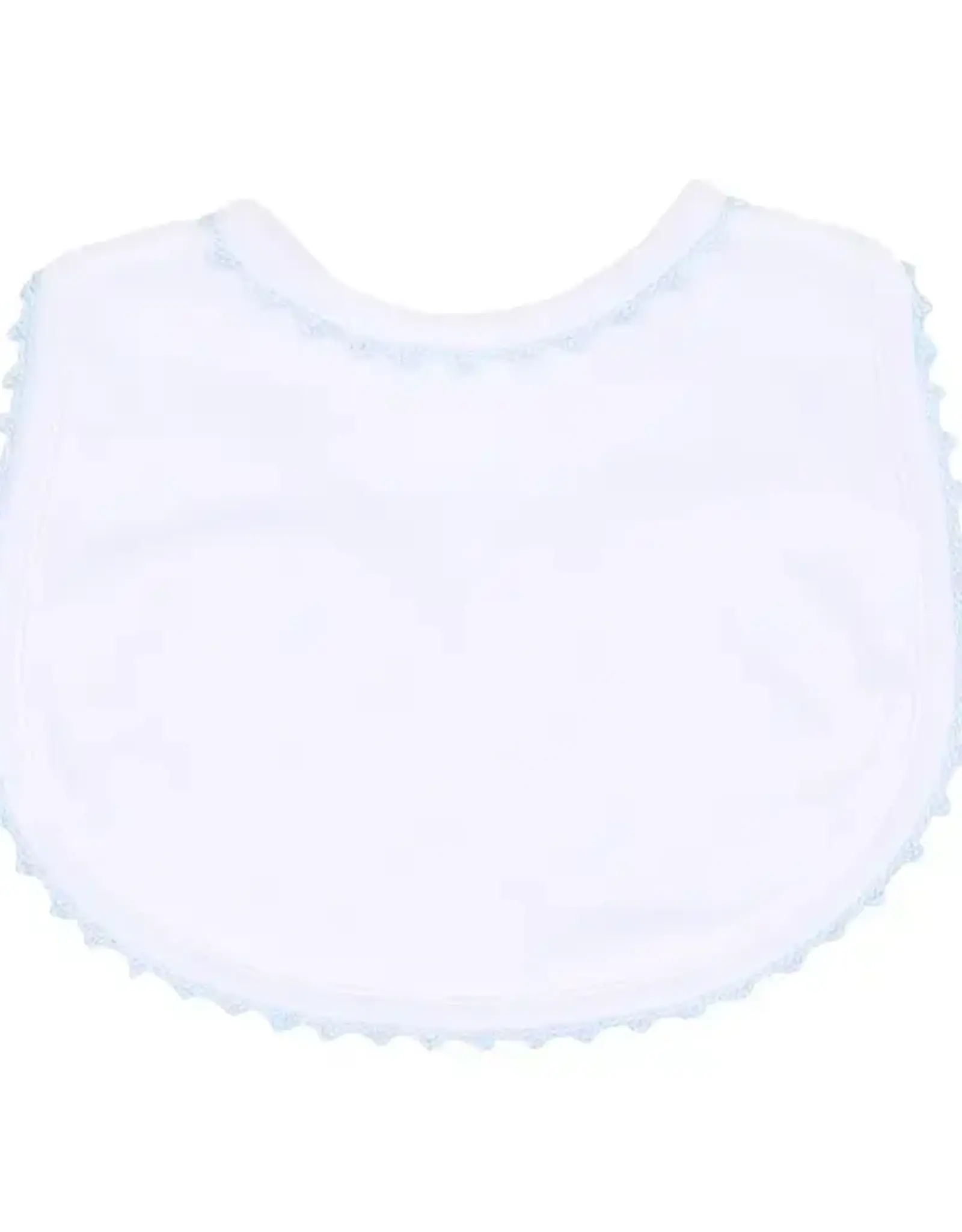 Magnolia Baby Baby Joy Blue Crochet Trim Bib