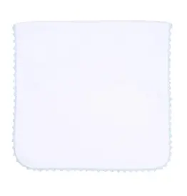 Magnolia Baby Baby Joy Burp Cloth with Blue Crochet Trim