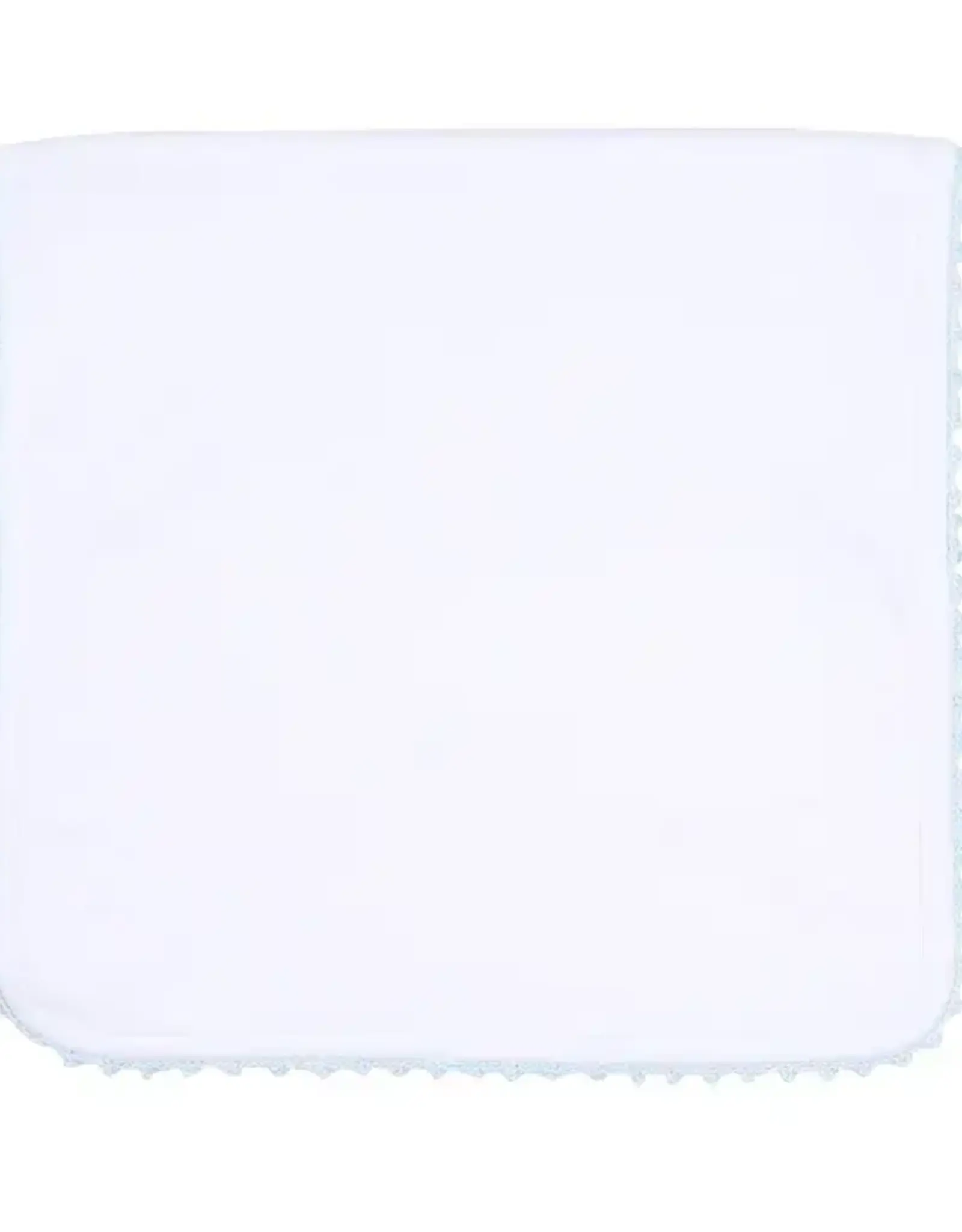 Magnolia Baby Baby Joy Burp Cloth with Blue Crochet Trim