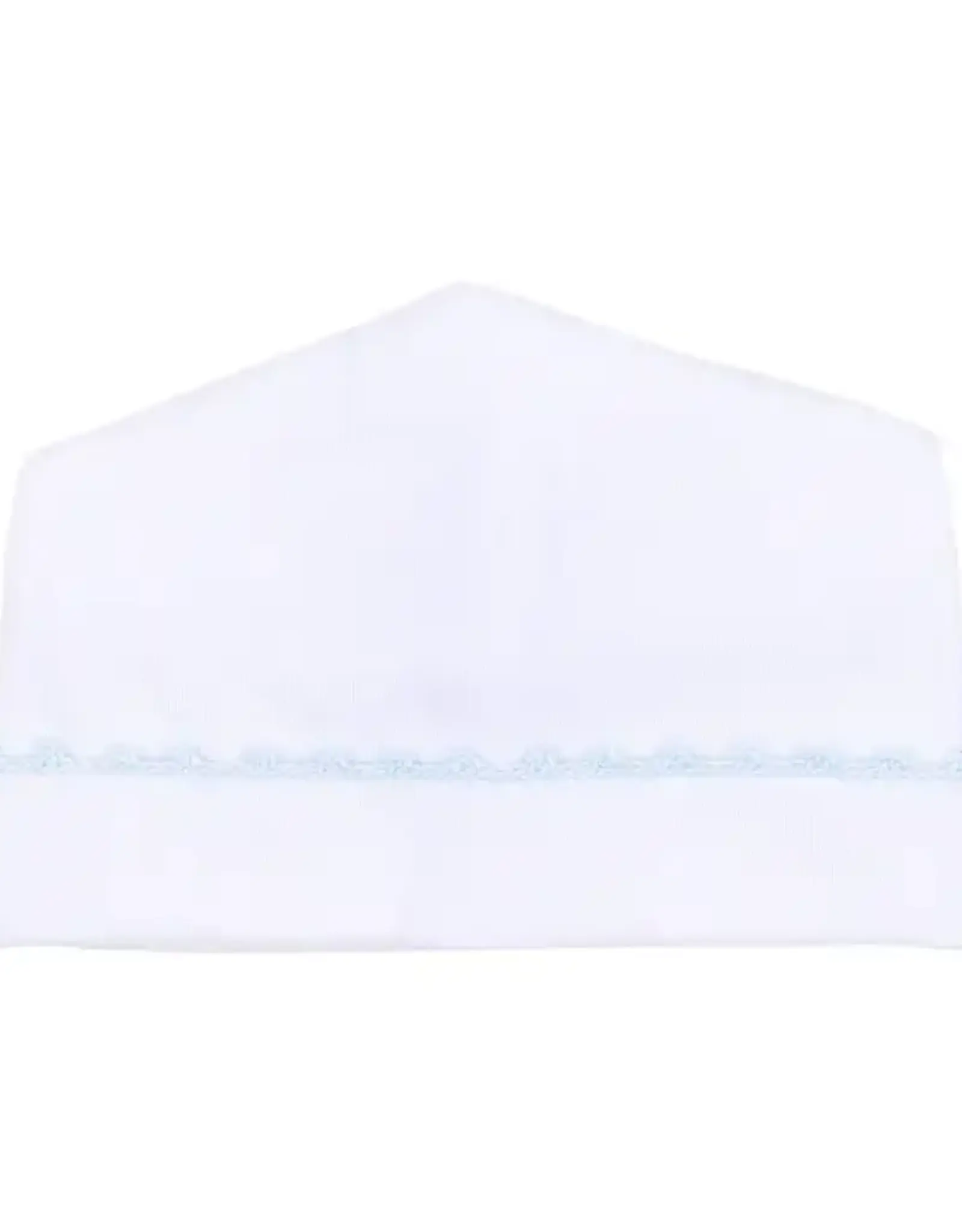 Magnolia Baby Baby Joy Hat with Blue Crochet Trim