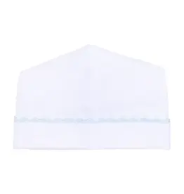 Magnolia Baby Baby Joy Hat with Blue Crochet Trim