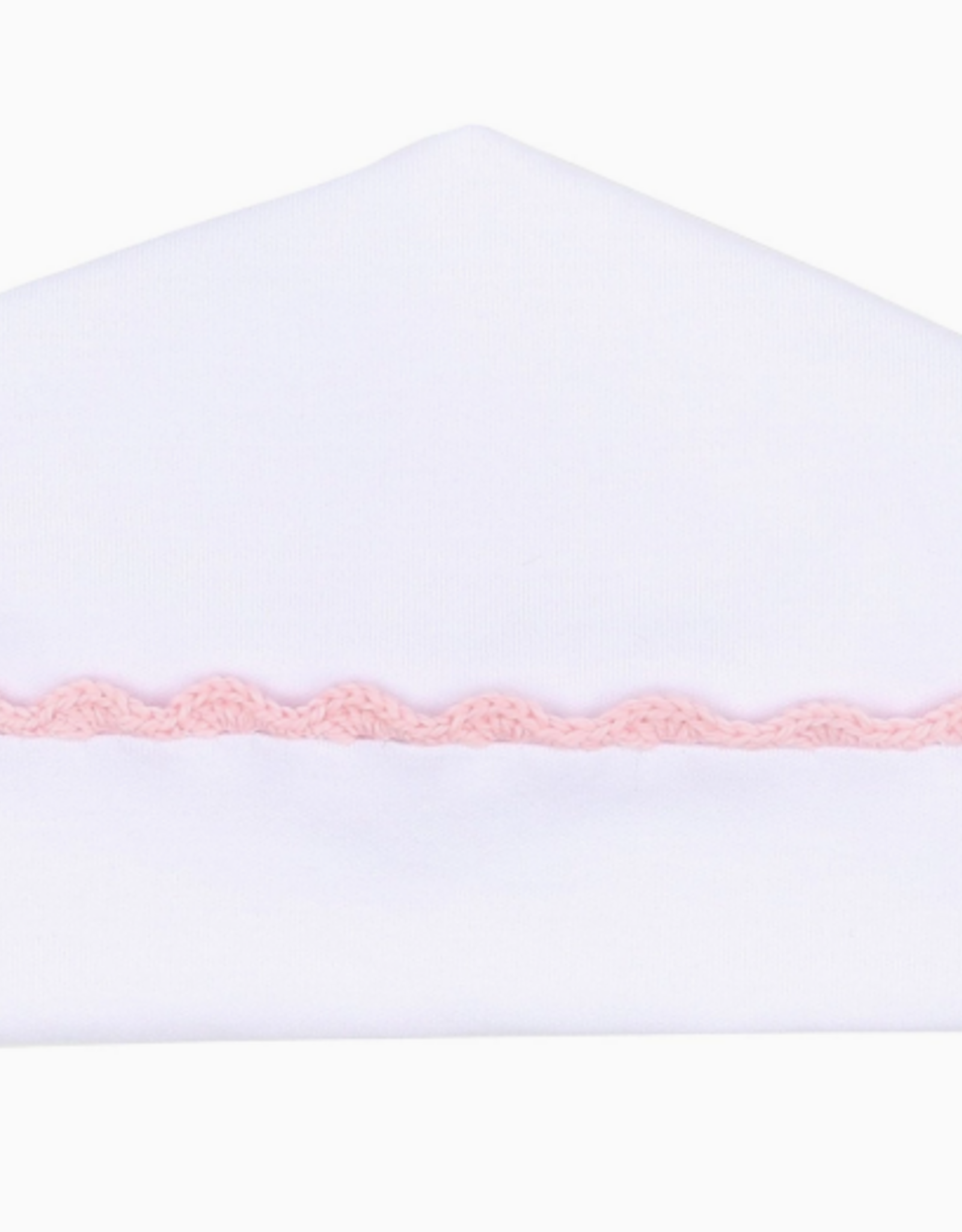 Magnolia Baby Baby Joy Hat with Pink Crochet Trim