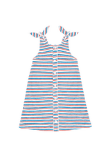 Minnow Stripe French Terry Tie Knot Dress