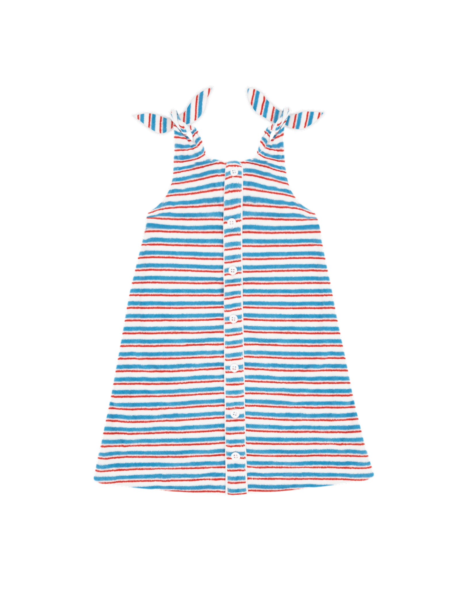 Minnow Stripe French Terry Tie Knot Dress