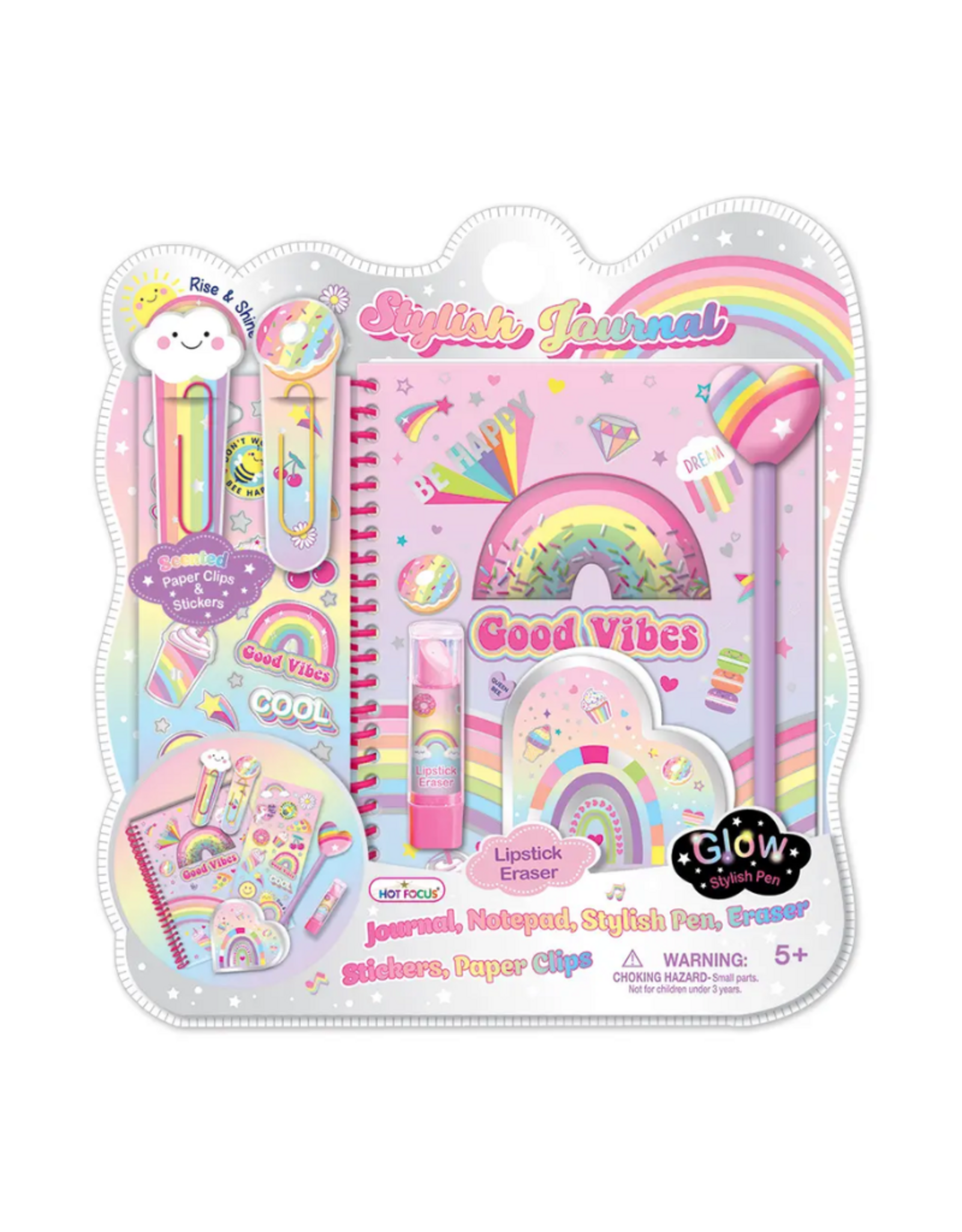 Hot Focus Stylish Journal, Rainbow