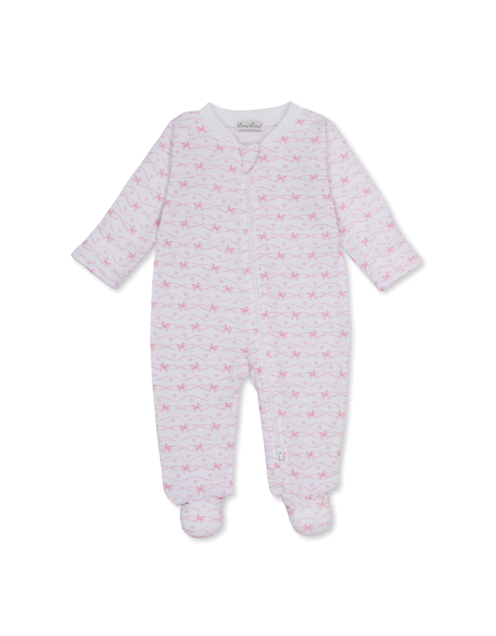 Kissy Kissy PJs Baby Bows Footie w/ Zip