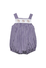 Southern Saturday Tiger Paw Embroidered Purple Gingham Unisex Bubble