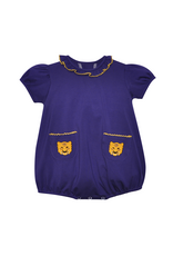 Southern Saturday Purple/Gold Tiger Applique Pocket Bubble