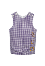Southern Saturday LSU 3 Logos PurpleGingham Shortall