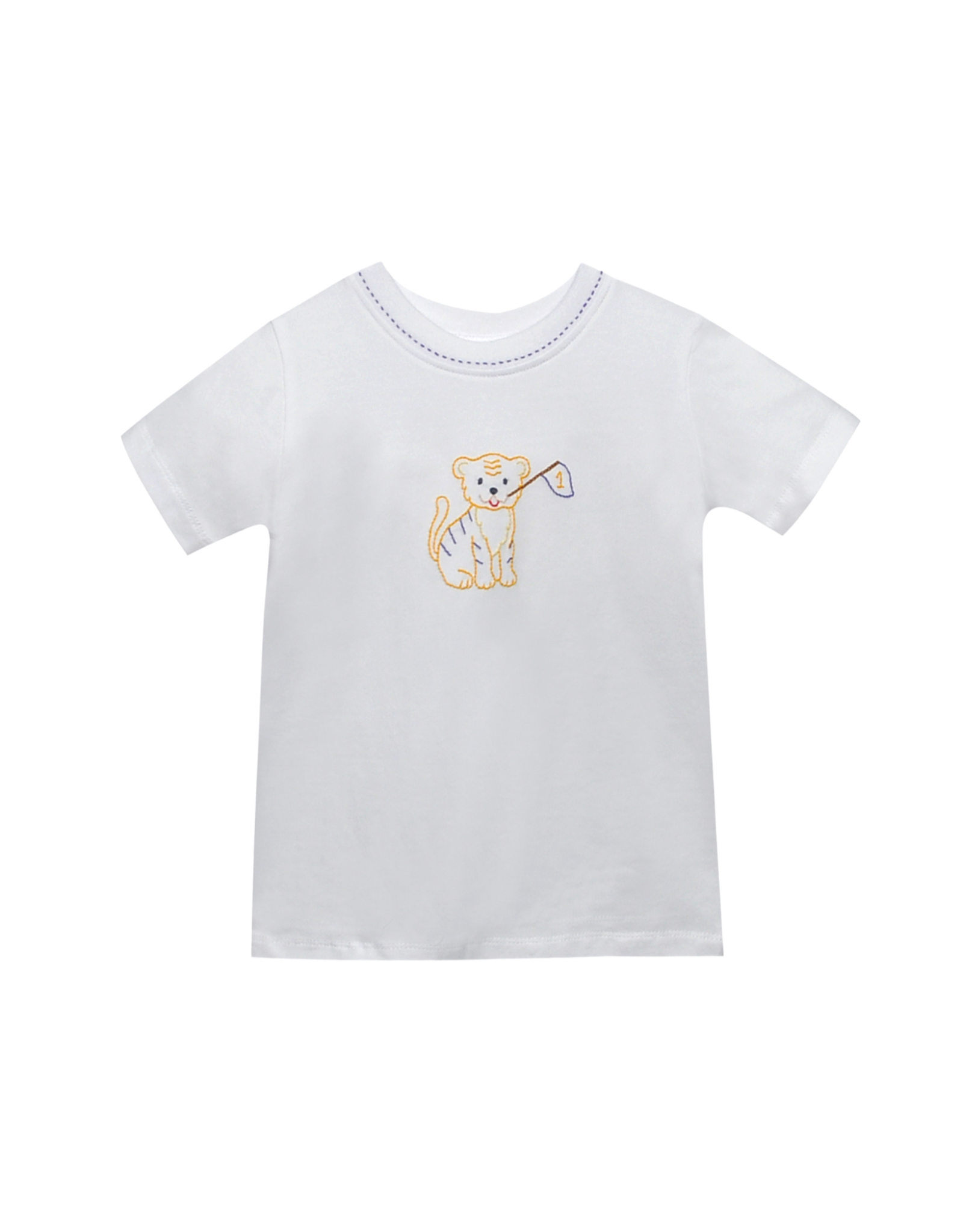 Southern Saturday Tiger w/ Flag White Tshirt