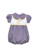 Southern Saturday Tiger w/ Flag Purple Gingham Girl Bubble