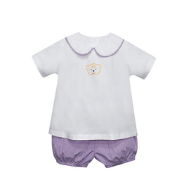 Southern Saturday Tiger Purple/Gold Knit Tiger Boys Bloomer Set