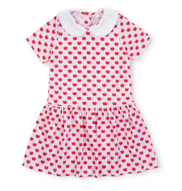 Lila + Hayes Libby Dress, Schoolhouse Apples Pink