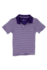 Properly Tied Dallas Performance Polo Purple Stripe