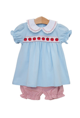 Trotter Street Kids Apple Ribbon Bloomer Set