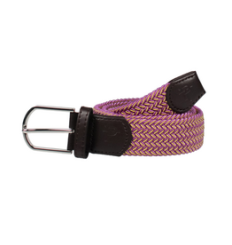 Properly Tied Country Club Stretch Belt, Purple and Gold