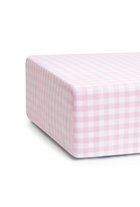 Petite Plume Pink Gingham Crib Sheet