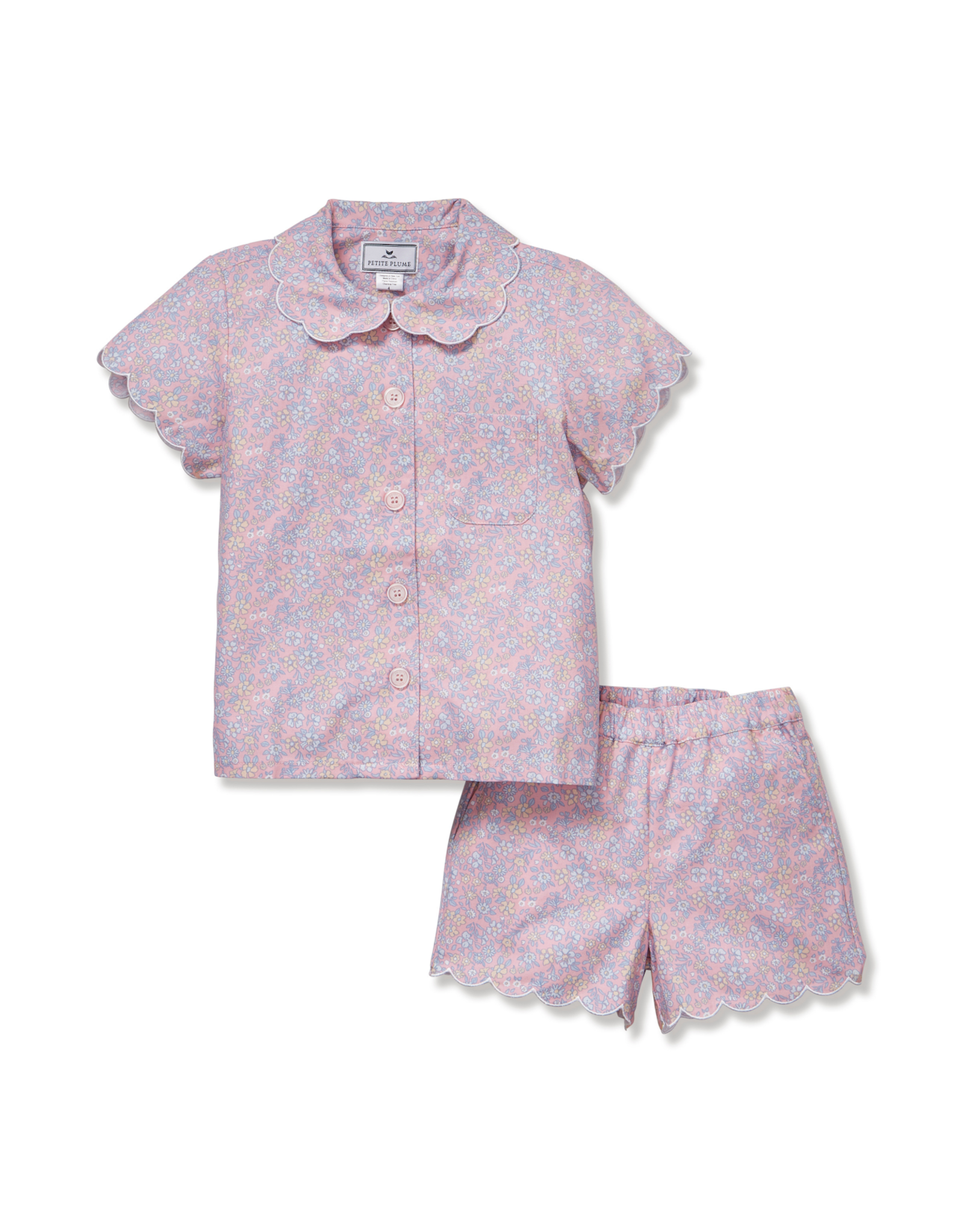 Petite Plume Colette Short Set, Fleur Blush
