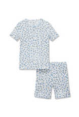 Petite Plume Pointelle Short Set, Blue Floral
