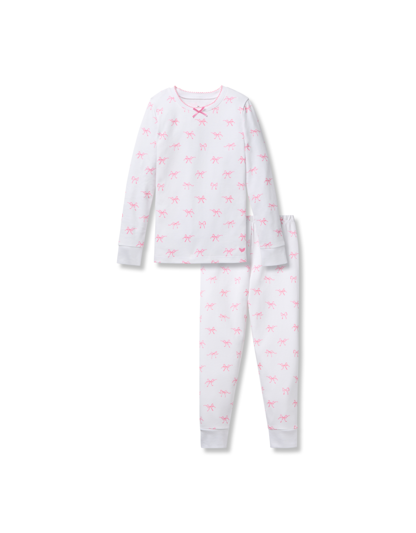 Petite Plume Pima Snug Fit Pajama Set, Blushing Bows