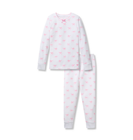 Petite Plume Pima Snug Fit Pajama Set, Blushing Bows