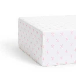 Petite Plume Blushing Bows Crib Sheet