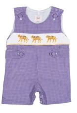 Shop Teeta Henry Jon Jon, Purple Gingham Tiger Smock