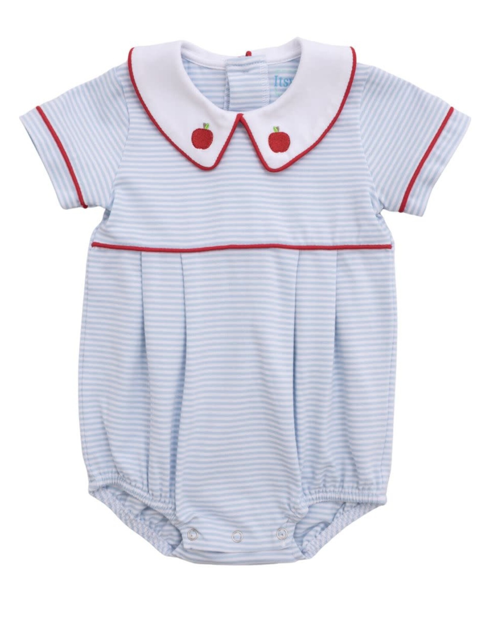 Itsy Bitsy Apple Bubble, Light Blue Stripe