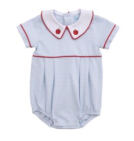 Itsy Bitsy Apple Bubble, Light Blue Stripe