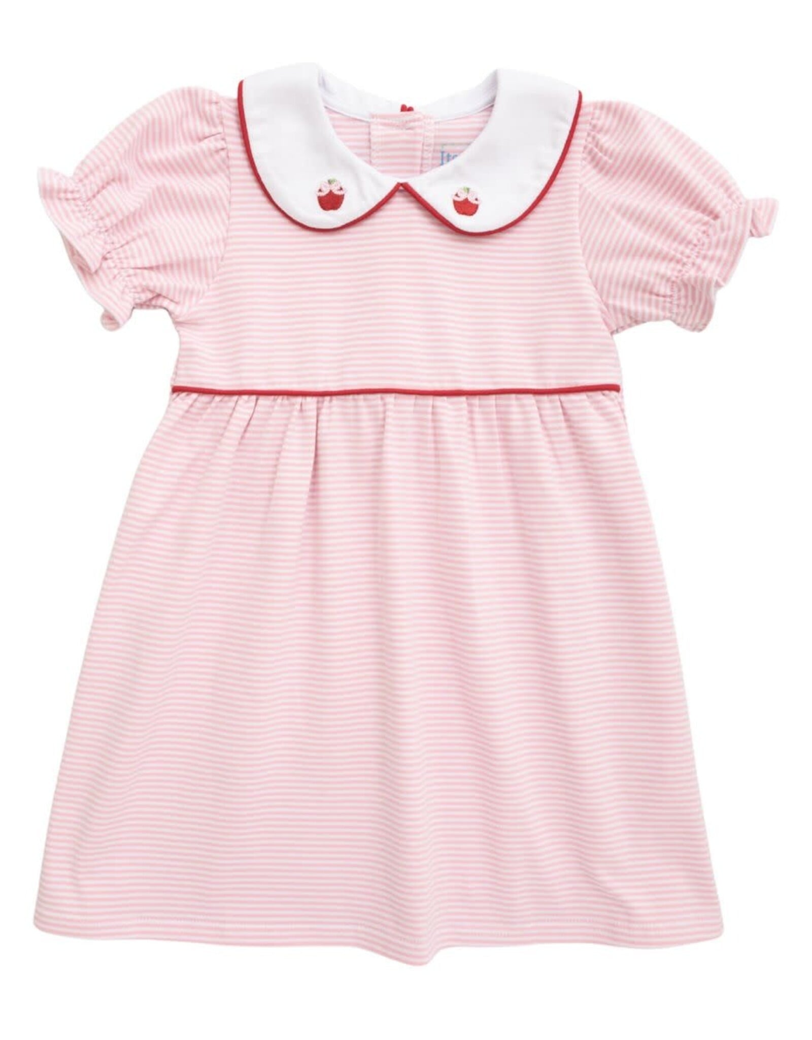 Itsy Bitsy Apple Dress, Pink Stripe