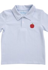 Itsy Bitsy Light Blue Stripe Apple Polo