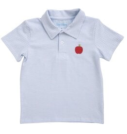 Itsy Bitsy Light Blue Stripe Apple Polo