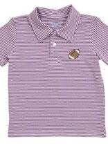 Itsy Bitsy Purple Stripe SS Football Polo