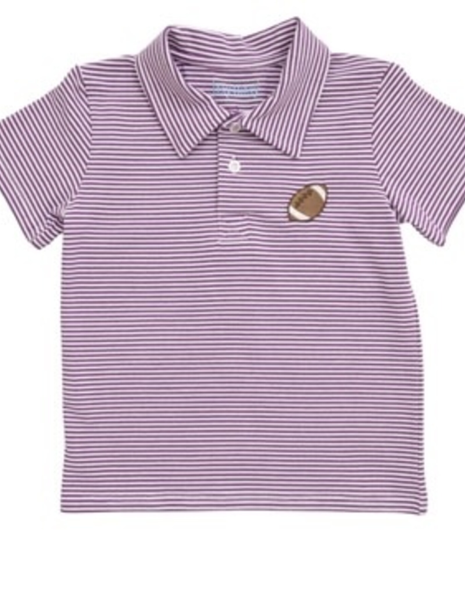 Itsy Bitsy Purple Stripe SS Football Polo