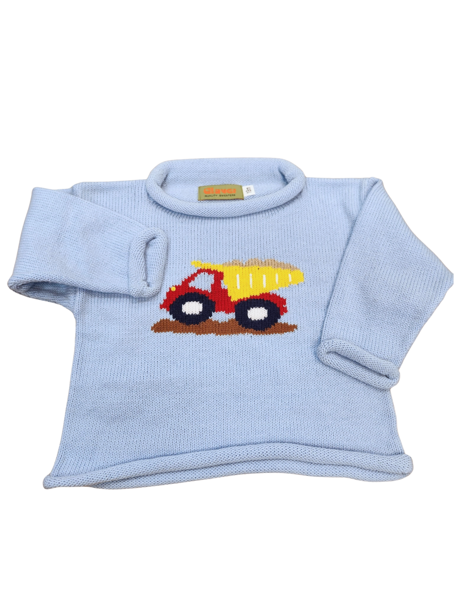 Luigi Sky Blue Roll Sweater, Dump Truck/ Sand