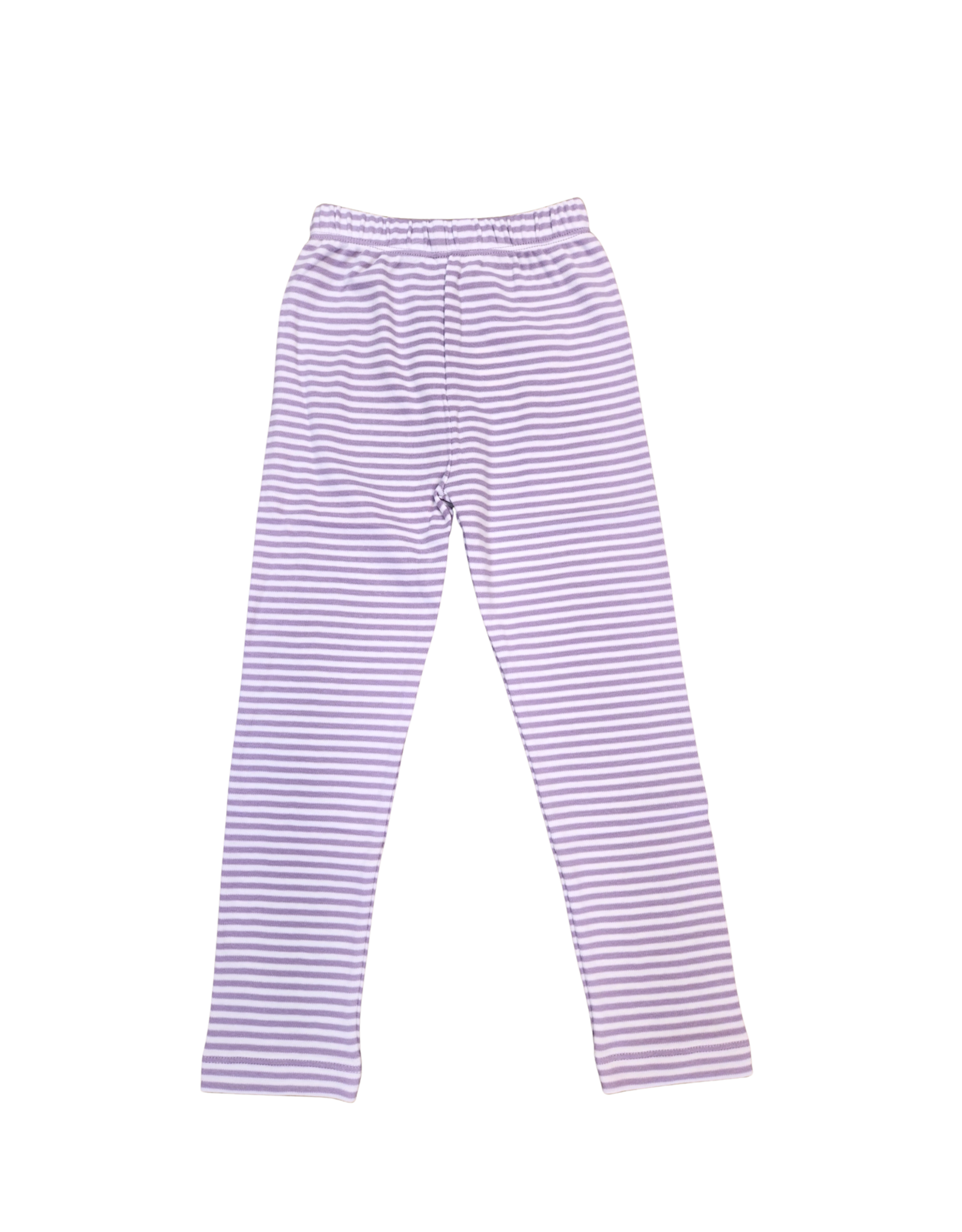 Luigi Straight Leggings Lavender and White Stripe