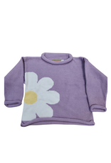Luigi Lavender Roll Neck Sweater with Daisy