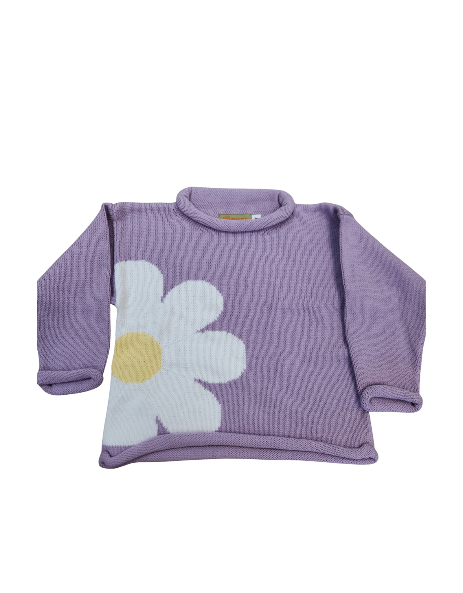 Luigi Lavender Roll Neck Sweater with Daisy